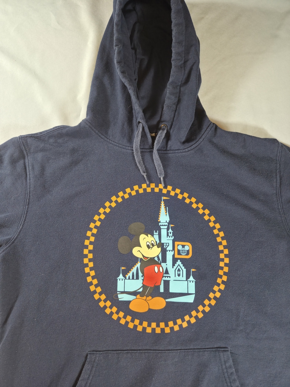 Disney x Vans Mickey Mouse Hoodie Mens Medium Off The Wall Pullover Blue